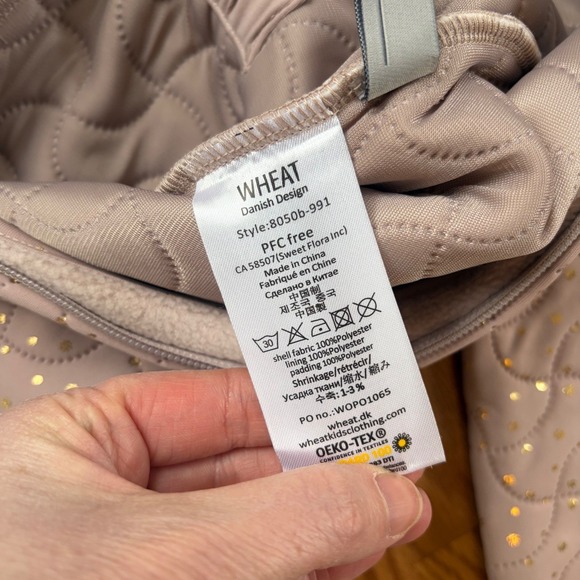 WHEAT Thermo Suit Harley Outerwear Size 2T Cold Weather Outdoor Pink Powder Dot - Picture 13 of 16